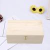 Wooden Storage Box Log Color Scotch Pine Rectangular Wooden Box Flip Solid Wood Gift Box Handmade Craft Home Case Box