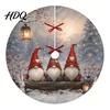 Holiday Tree Skirt Round Skirt 35.4" Christmas Vibrant Prints Mat with for Decorative Prop Photo