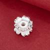 S925 Sterling Silver Double-Sided Lotus Flower Spacer Beads for DIY Crystal Bracelet and Necklace Making