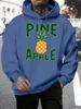 Fresh Pineapple Fruit Printing Men Hoody Fleece Autumn Hoodies Pocket Loose Sportswears Comfortable Multicolor Man Hoodie