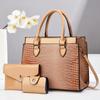 Women's bag bag Urban crocodile pattern handbag Mother and child bag Three-piece set One shoulder oblique span bag