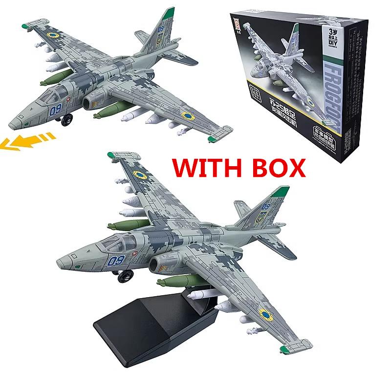 1:72 Creative Military Series Building Blocks New Attack Aircraft Fighter Transport Vehicle M-Track Model Toys For Boy Xmas Gift