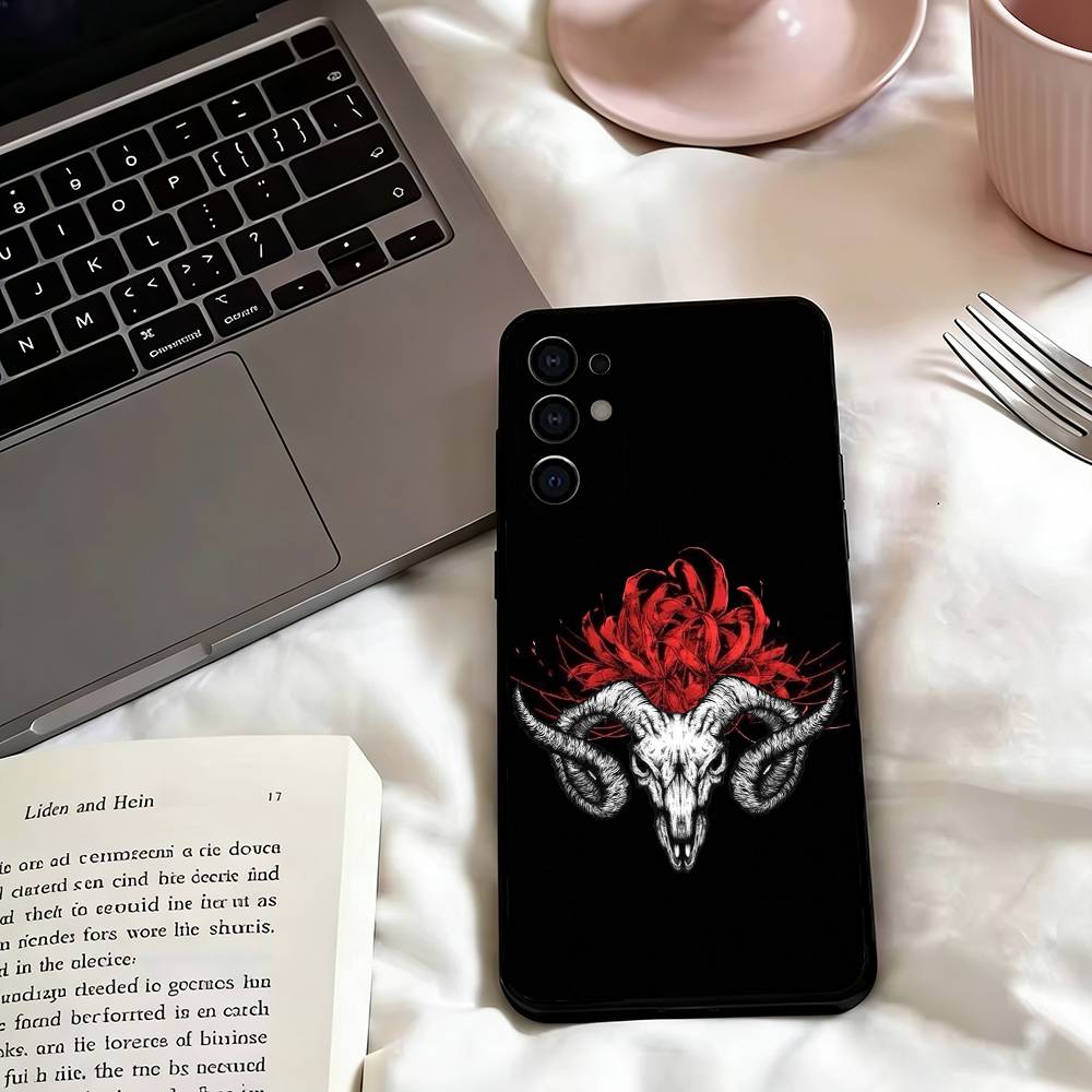 Ghoul R-Red Spider Lily Tokyo-o Phone Case For Samsung S25,S24,S21,S22,S23,S30,Ultra,S20,Plus,Fe,Lite,Note,10,Black Cover