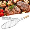 Stainless Steel Fish Grill Basket Compact Easy To Store Grilling Basket with Handle for Outdoor