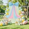 Giant Bow Decoration 39x59 Inch Large Tulle Ribbon Bow Knot for Party Wedding Birthday Wall Door Hanging Ornament Shower Decor & Gift Wrapping
