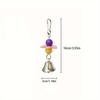 Parrot Chew Toy, Bell Pendant Colorful Round Bead Flower String for Birdcage Accessories