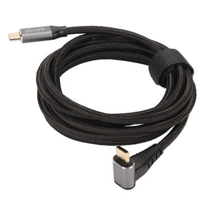 Câble USB C à 90 degrés 4K 60Hz Prend en charge PD100W Type C 3.2 Gen2 Fonction complète USB C Charge rapide