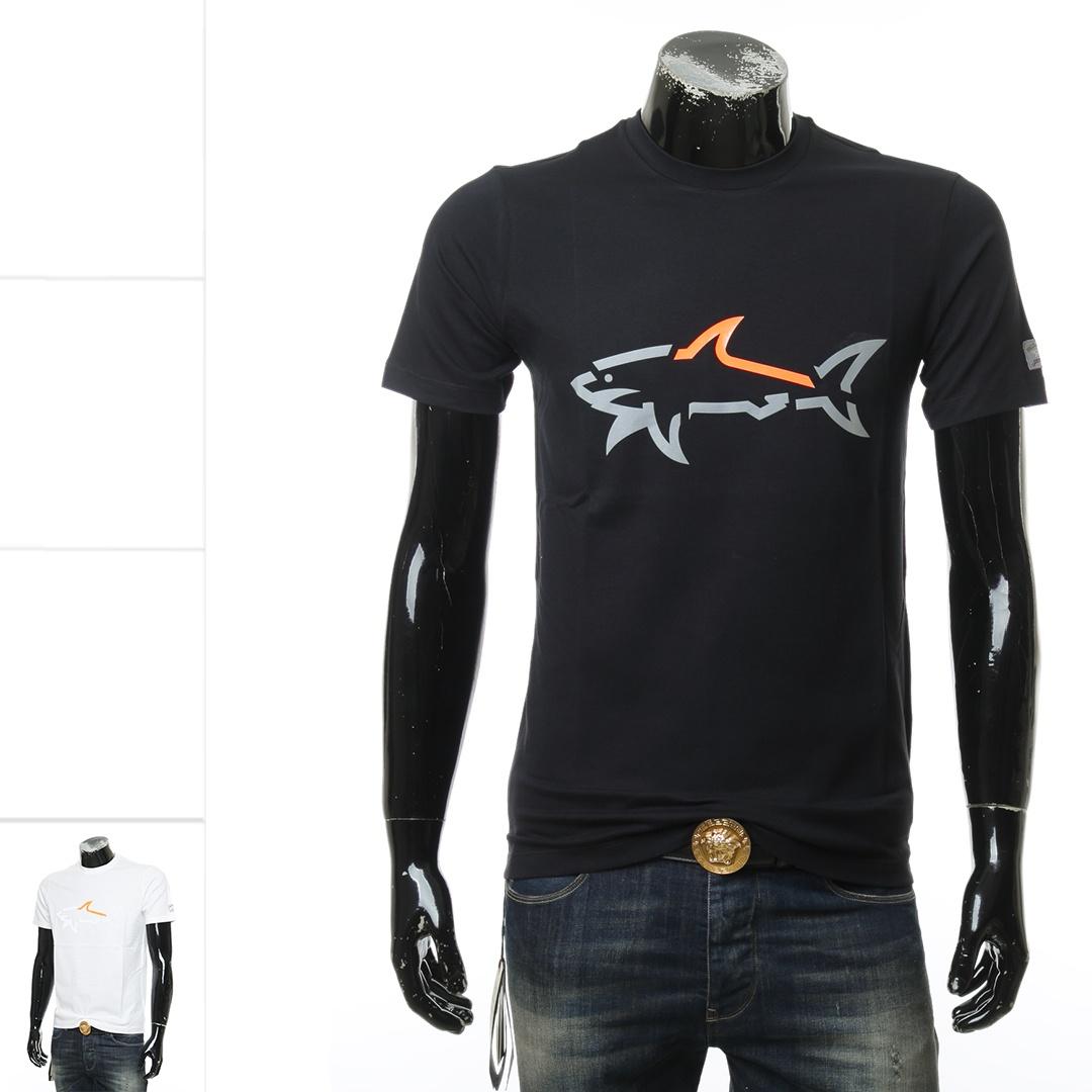 

Paul Shark Shark Casual Simple Wild Round Neck Short Sleeve Unisex T-Shirt E20P1088