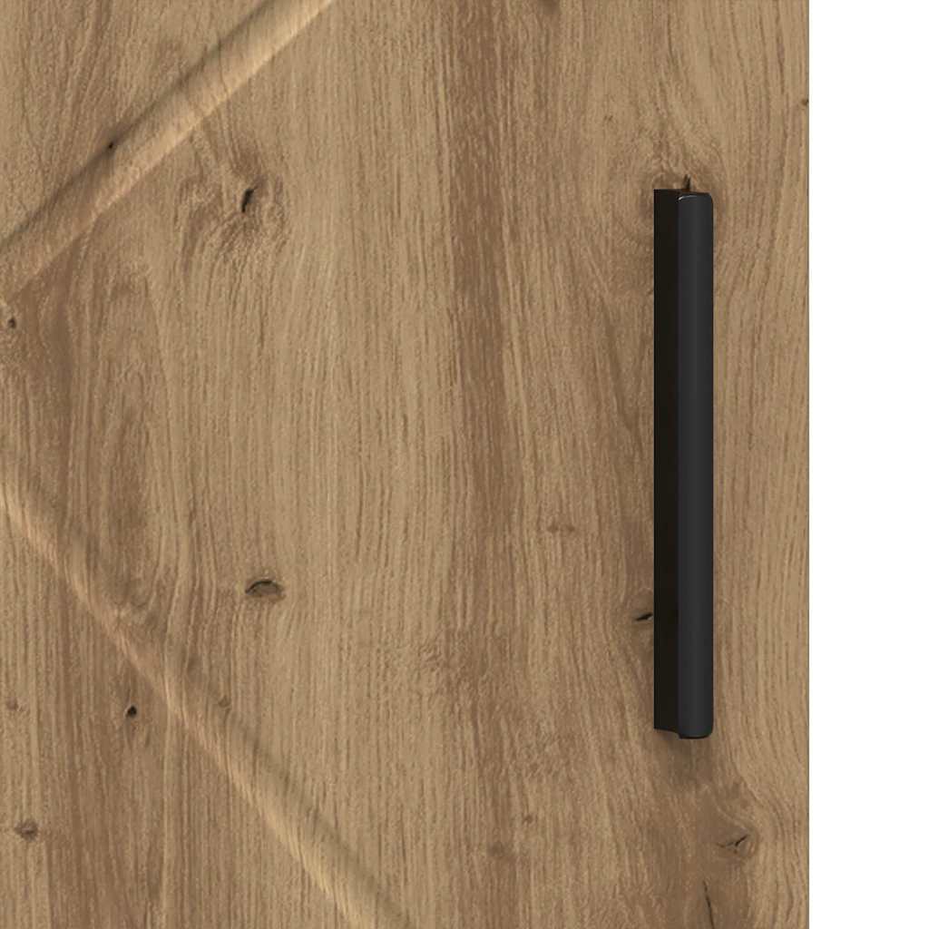 Bathroom Cabinet with Storage Artisan Oak Finish 30 X 35 X 95 Cm