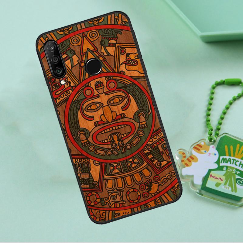 Mayan Calendar Wood Pattern For Huawei Nova Y90 Y70 Y60 Y61 Y91 Y72 9 10 SE 12i 12s 11i 5T P60 Pro P20 P30 P40 Lite Case
