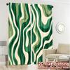 Set Of 2 Flat Printing Jit Curtains Without Rod Green Waves Chic Curtain Yarn Decorations Inside Decorative Made Polyester