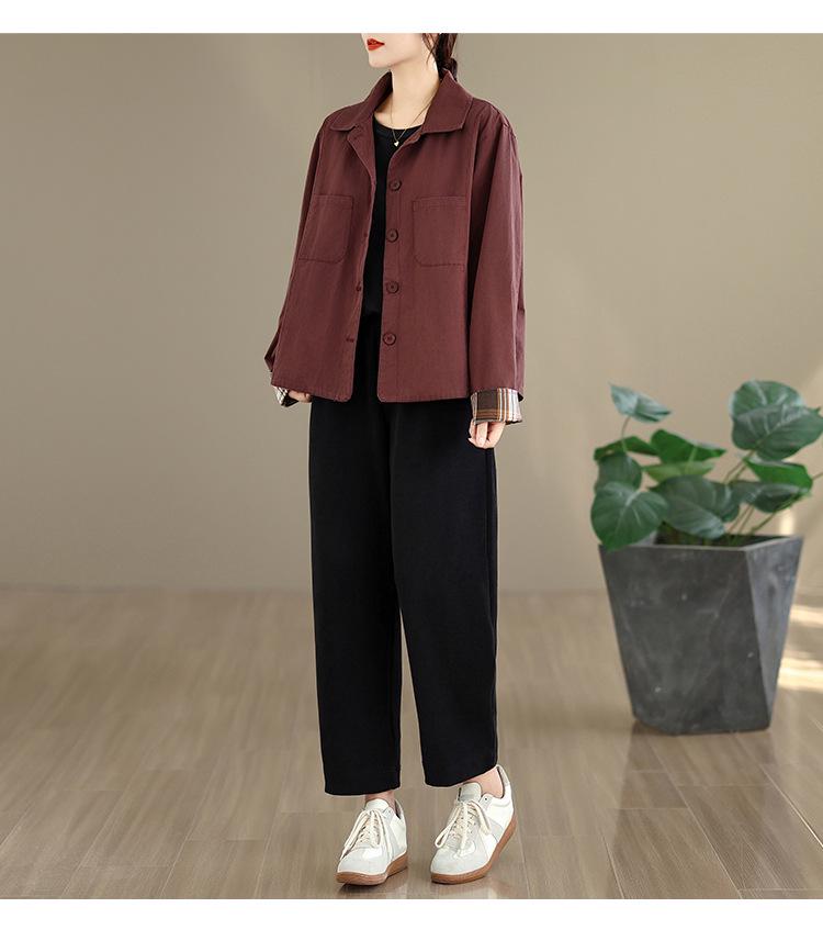 2026 Spring/Autumn Korean-Style Plus Size Flattering Women's Casual Windbreaker Jacket