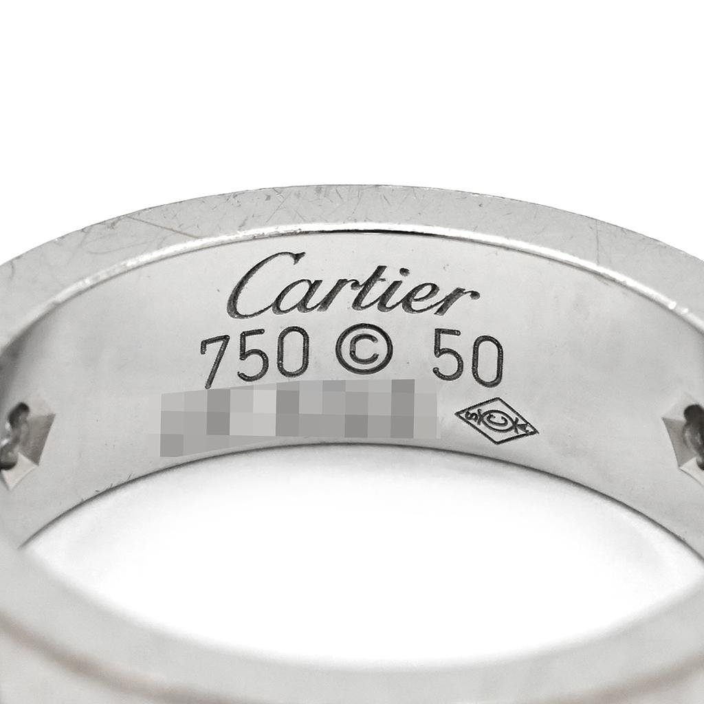 Cartier B4032500 love Love Ring half diamondRing ring K18WG/diamond #10(JP Size) Array