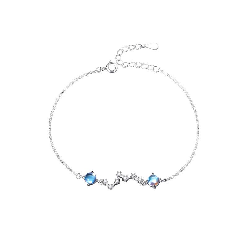 New Korean Version Niche Design Big Dipper Bracelet Female Ins Sweet Wind Moonstone Bracelet Student