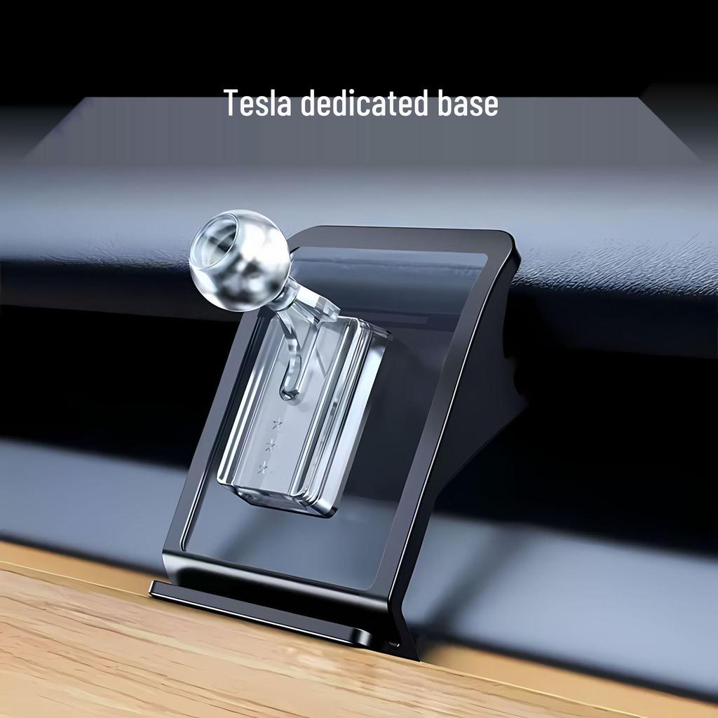 Tesla Car Phone Mount: Dashboard & Air Vent 17mm Ball Head Universal Holder Base.