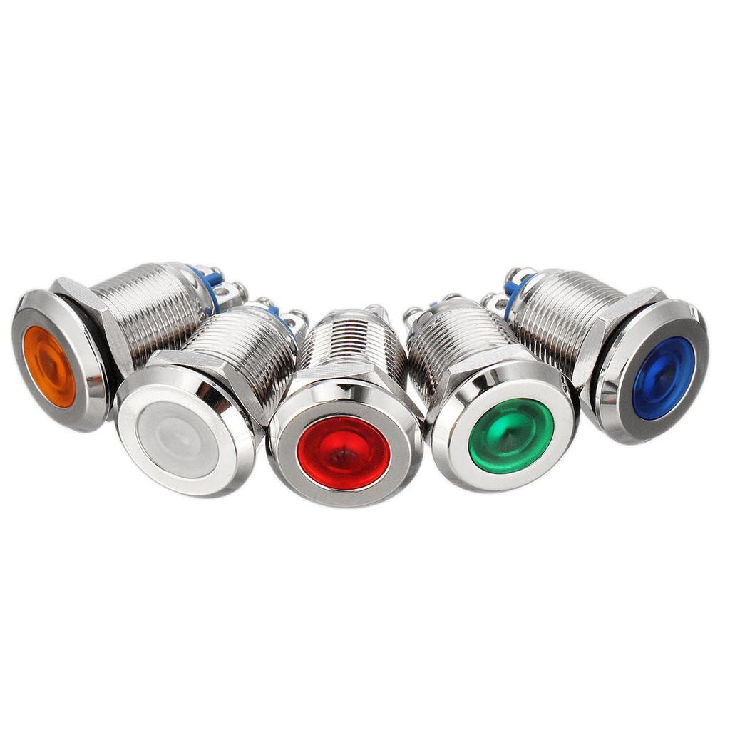 12 Mm DEL Métal Indicateur pilote Dash Light Lampe Bornier à vis 12 V voiture Camion Bateau 12 Mm DEL Métal Indicateur pilote Dash Light Lampe Bornier à vis 12 V voiture Camion Bateau