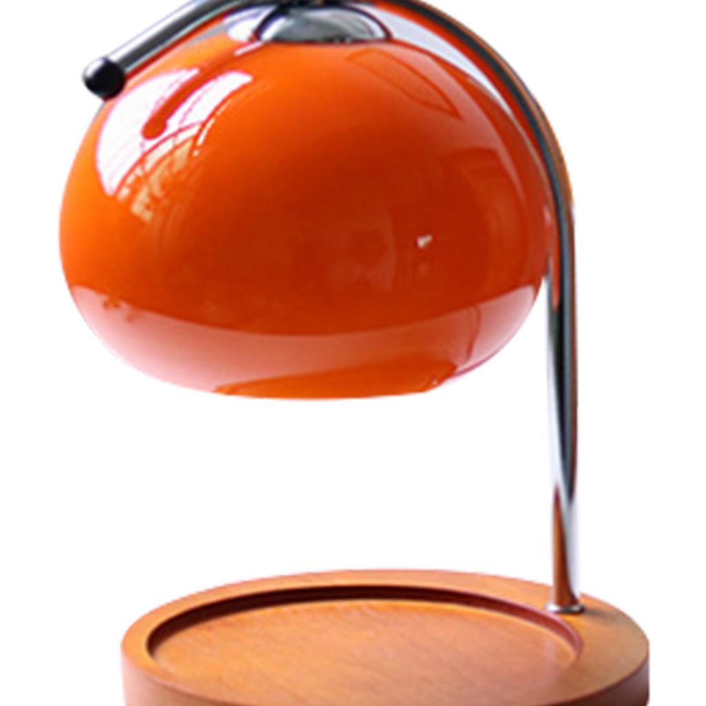 Aroma Wax Melting Lamp Retro Wood Storage Tray Glass Candle Warmer Lamp Bedroom Bedside Ambient