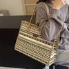 Large Capacity Shoulder Bag Commuter Canvas Handheld Shopping Bag Outward Travel Commuting Bag