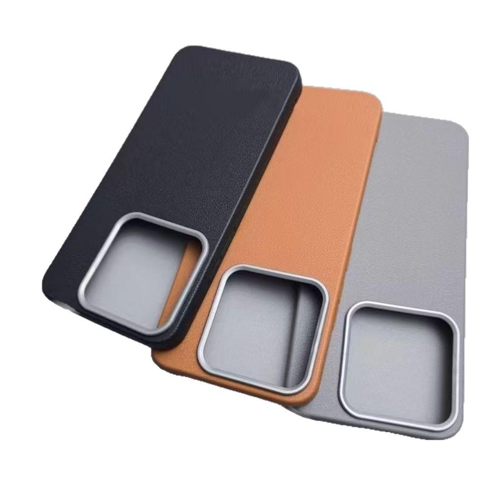 

Honor 100 Leather Phone Case - Full Coverage, Solid Color, Soft, Simple Design. Brown Leather Case