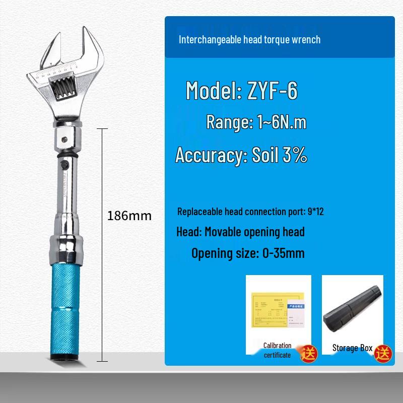 HEMUELE He Mu Replaceable Head Torque Wrench for Bicycle and Auto Repair