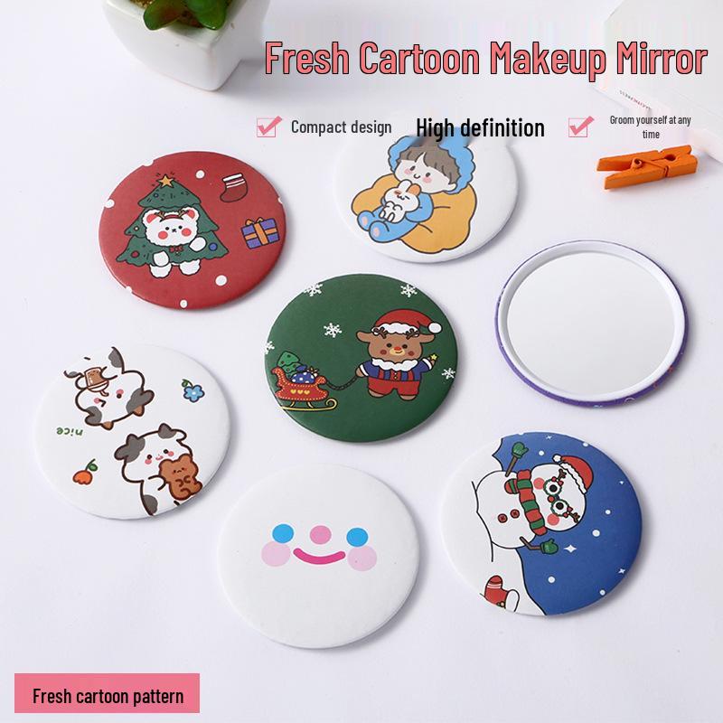 Sweet Cartoon Flower Girl Pocket Mirror - Cute Small Gift