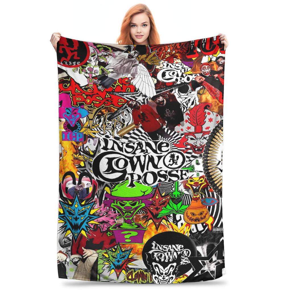 Insane Clown Posse Blanket Warm Soft Street Trend Plush Throw Blanket For Children Home Decor Flannel Bedspread Bed Cover