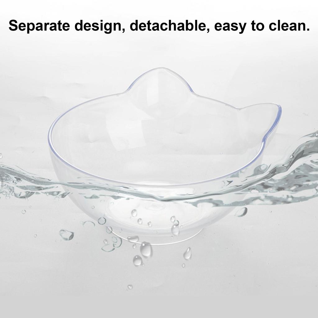 Cat Bowls,15 Degrees Tilted Raised Cat Food and Water Bowl Pet Feeder Bowls for Cat and Small Dog