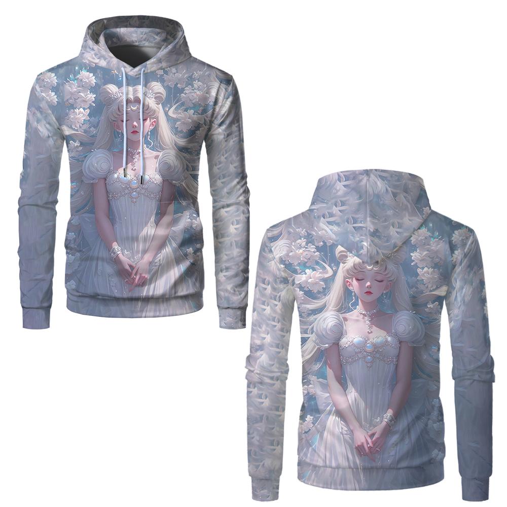 Sailor Moon Anime 3D Hoodies Men Women Oversized Fashion Casual Hoodie Pullovers Hooded Sweatshirts Tracksuits Coat Kid Clothing
