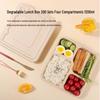 Degradable 4-Compartment Disposable Lunch Boxes