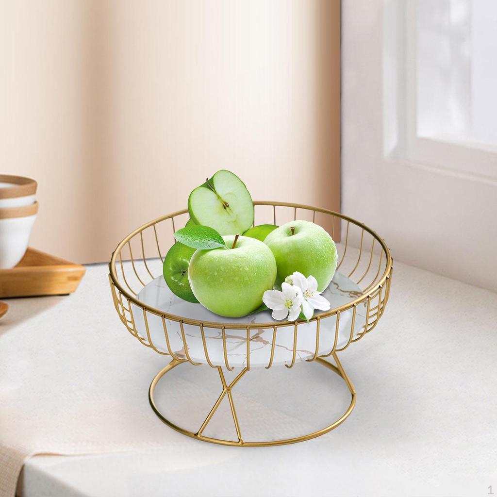 Fruit Basket Vegetable Stand Holder Table Centerpiece Tray Cakes Bowl for Cabinet