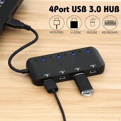 USB Multi Hub 5 Ports Portable 3.0 mit LED-Anzeige Kompatibel mit den meisten