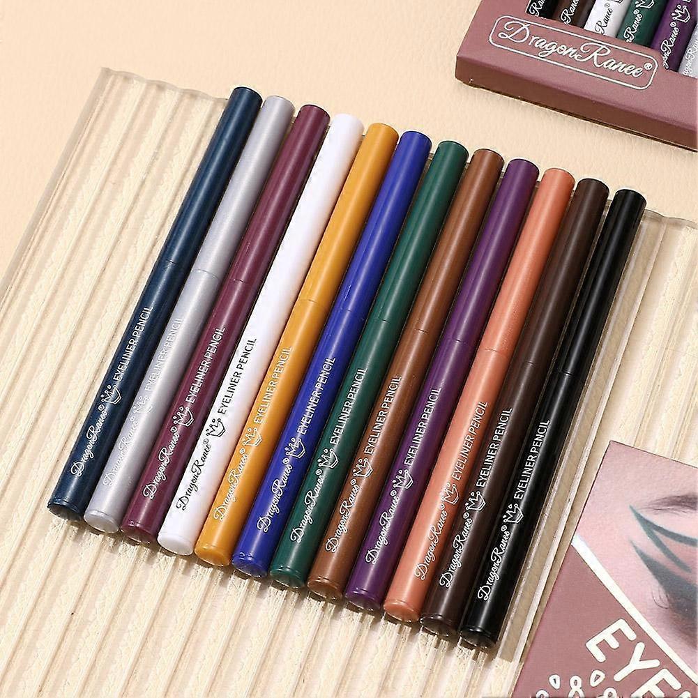 Colorful Eyeliner Pen Set Pearl White Black Eyeshadow Pen Eye Makeup Matte Eyeliner Pen Rotating Pen Set