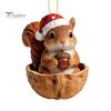 Festive Atmosphere Decorations Forest Animal Ornament, 2D Flat Woodland Acrylic Christmas Home Party Hanging Supplies Decoration for Tree, Holiday