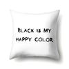 Polyester Pillow Case Car Decoration Home Printed Black and White Geometric Car Cushion Head Cushion Cover