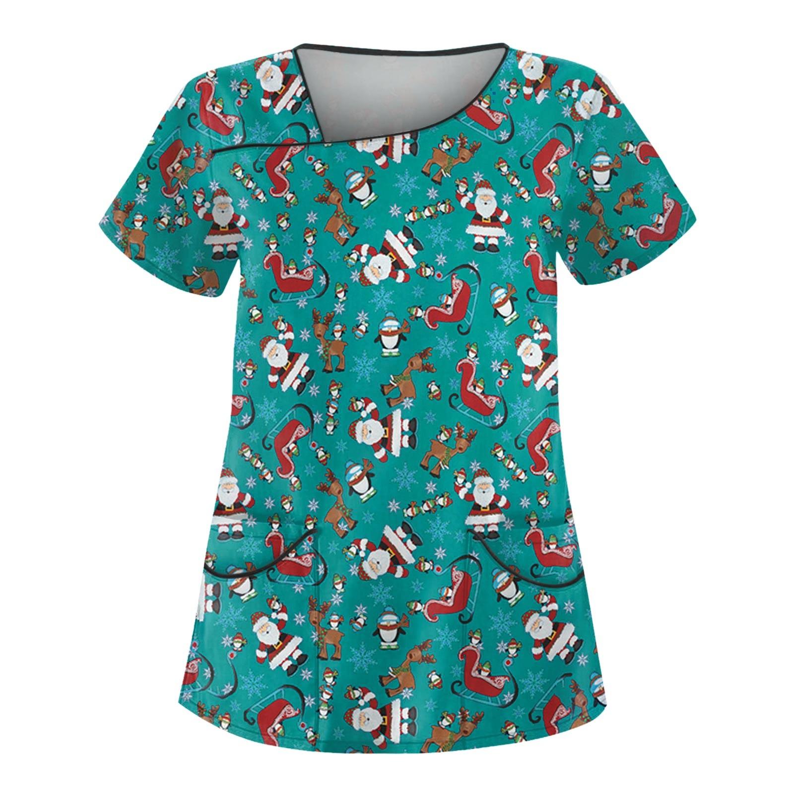 

Женский топ с карманом и коротким рукавом с крестом и V-образным вырезом XL