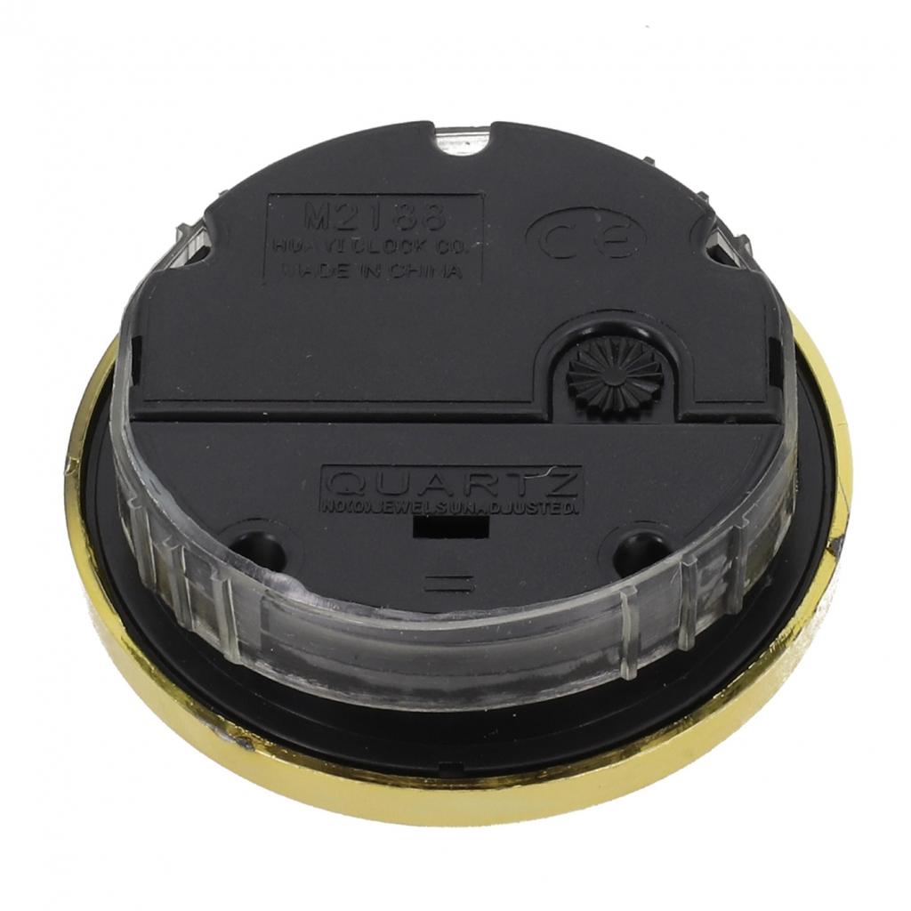 Aluminum Face Clock Gold Trim Clock Retro Clock Black Rubber Ring