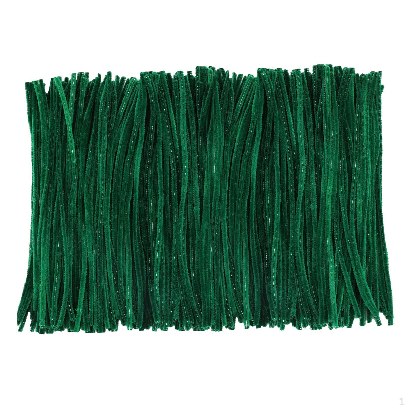 

100 штук Засоби для чищення труб із синелі для DIY Art Creative Craft Project Decorations Green