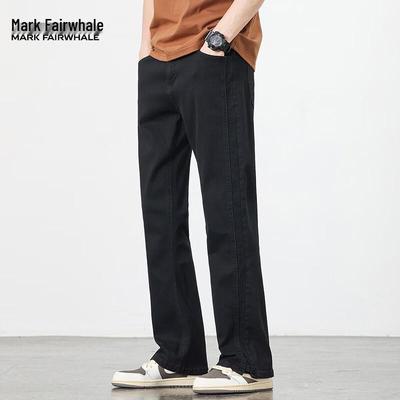 Men's Pleated Straight Jeans