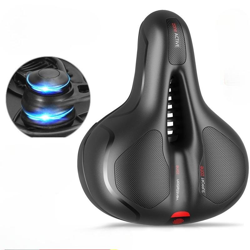 Bicycle Seat Cushion Thickened Soft Silicone Suspension Comfortable Breathable Mountain Bike Saddle Riding Equipment Accessories