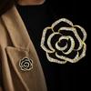 Camellia High-End Brooch Women'S Jacket Suit Accessories Temperament Brooch Pin Versatile Decoration For Mother Gifts