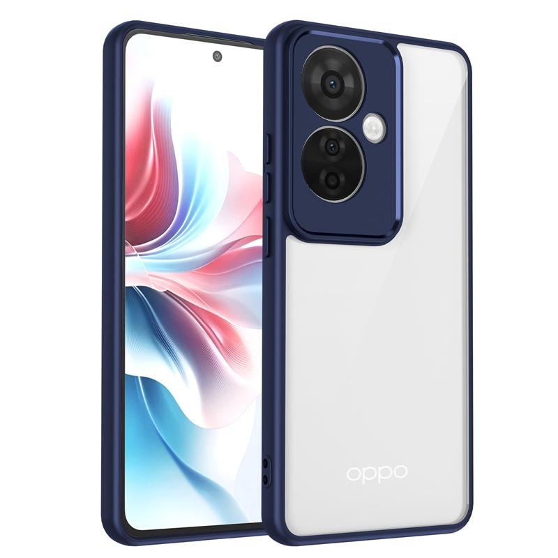 Oppo Reno11 F CPH2603 Case Plating Silicone Bumper Shockproof Clear Back Cover Hard Phone Case for Oppo Reno 11F Reno11F CPH2603