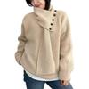 2024 Women's Korean Style Long Sleeve Scarf Collar Knit Sweater