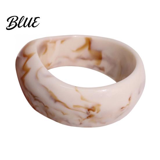 Women Fashion Jewelry Acrylic Resin Chunky Bangle Hypoallergenic Colorful Geometric
