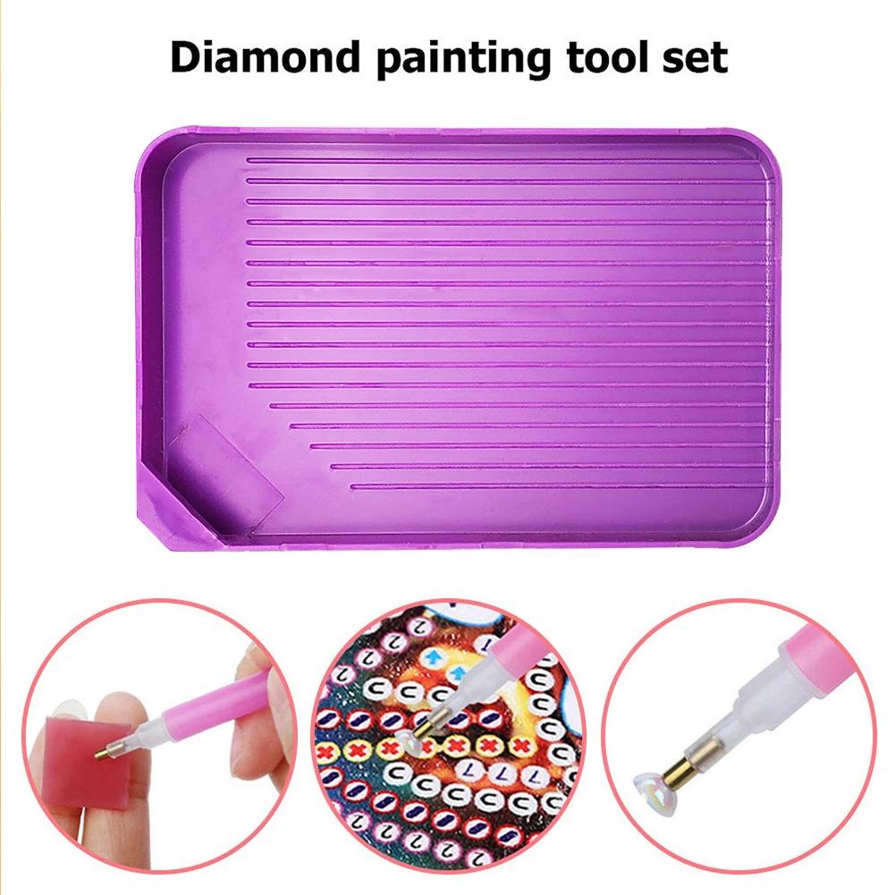 Funnel Diamonds Painting Tray Large Capacity DIY Rhinestones Paintings Tray Handmade 5D Plastic Handicrafts Tool Accessories