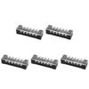 5pcs Terminal Block Barrier Strip Dual Row TB 15A 600V M3 Screws High Tenacity Wire Barrier Block 6 Positions(1506)