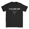 Leisure All About Jesus Charlie Kirk RIP T-Shirt for Men Round Neck Cotton T Shirts Rest In Peace Short Sleeve Tees Unique Tops