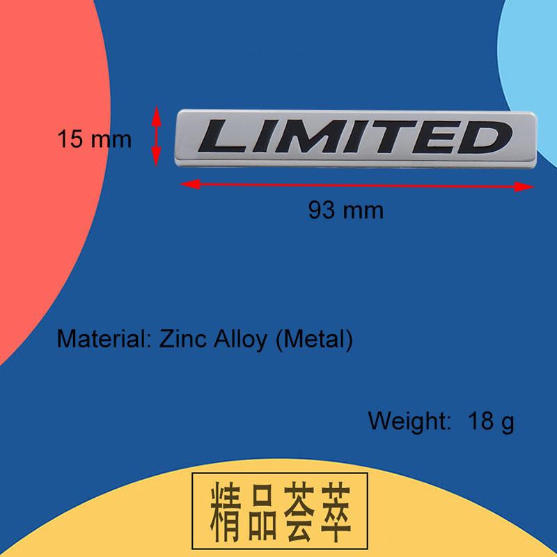 Metal 3D Limited Edition Sticker Auto Car Body Emblem Badge Sticker JDM Decal Door Bumper Trunk Chrome Emblem Car Styling Sticker