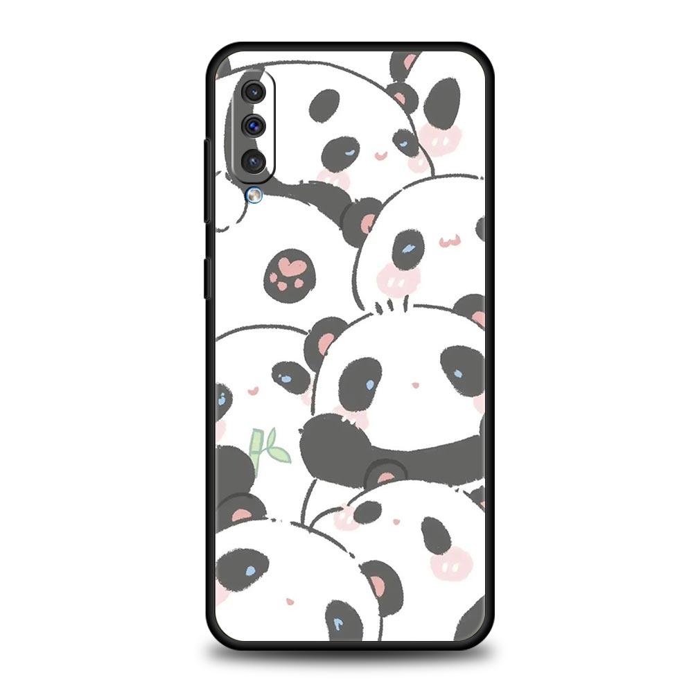 

Case For Samsung A24 A12 A14 A32 A50 A70 A20E A20S A10S A22 A40 A34 A54 A42 A52 5G A02S A04s Cover Cute Panda Climbing Bamboo Samsung A40