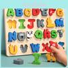 Wooden Cartoon Number And Letter Puzzle Board For Kids Educational Learning Play
