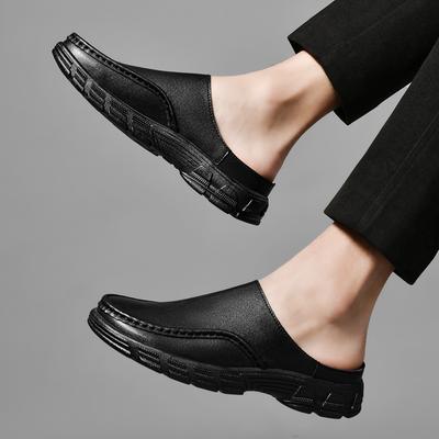 Mode Mode Lässige Sandalen Herren Bequeme Faule Flats Vielseitige Hausschuhe Heißer Verkauf Halbschuhe Neu für Herren Echtes Leder Herren Mules